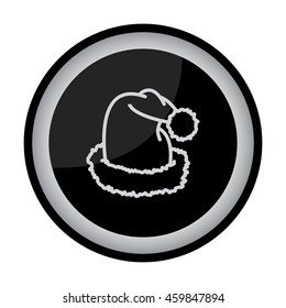 Web line icon. Hat Santa Claus
