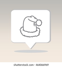 Web line icon. Hat Santa Claus