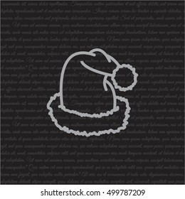 Web line icon. Hat Santa Claus