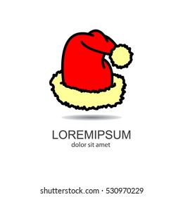 Web line icon. Hat Santa Claus