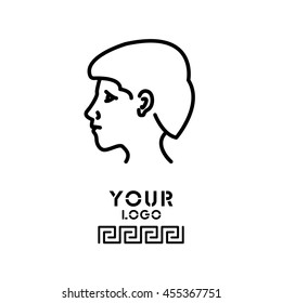 Web line icon. Head; man's head in profile