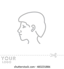 Web line icon. Head; man's head in profile