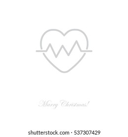 Web line icon. Heart cardiogram, heartbeat