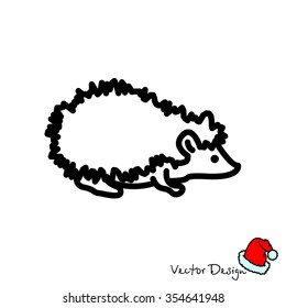 Web line icon. Hedgehog; wild animals