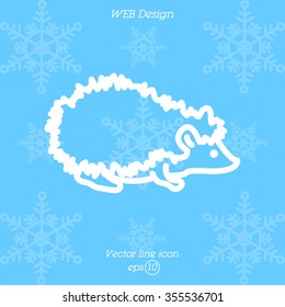 Web line icon. Hedgehog; wild animals
