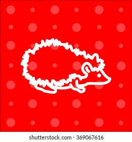 Web line icon. Hedgehog; wild animals