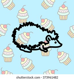 Web line icon. Hedgehog; wild animals