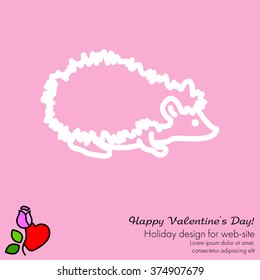 Web line icon. Hedgehog; wild animals