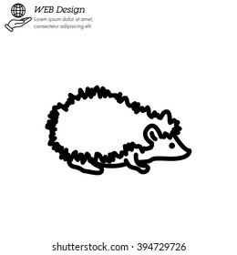 Web line icon. Hedgehog; wild animals
