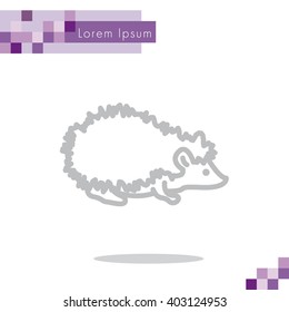 Web line icon. Hedgehog; wild animals