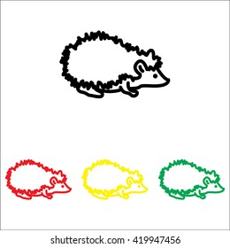 Web line icon. Hedgehog; wild animals