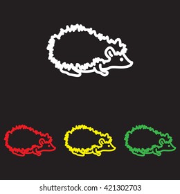 Web line icon. Hedgehog; wild animals