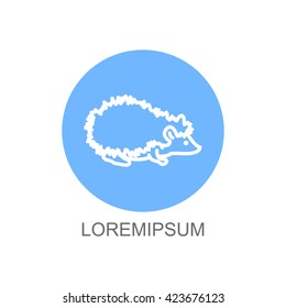 Web line icon. Hedgehog; wild animals
