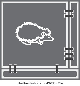 Web line icon. Hedgehog; wild animals