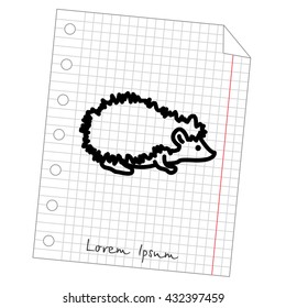 Web line icon. Hedgehog; wild animals