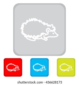 Web line icon. Hedgehog; wild animals