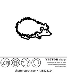 Web line icon. Hedgehog; wild animals
