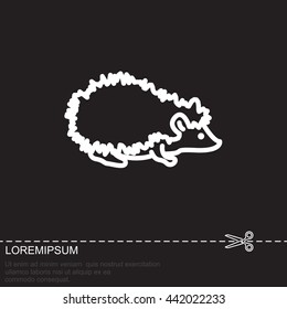 Web line icon. Hedgehog; wild animals