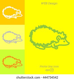 Web line icon. Hedgehog; wild animals