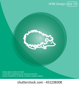 Web line icon. Hedgehog; wild animals