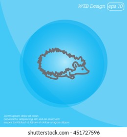 Web line icon. Hedgehog; wild animals