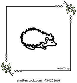 Web line icon. Hedgehog; wild animals