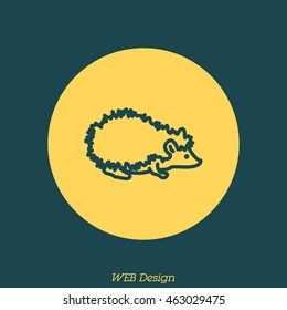 Web line icon. Hedgehog; wild animals