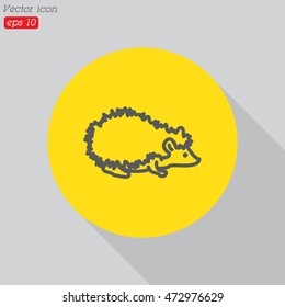 Web line icon. Hedgehog; wild animals