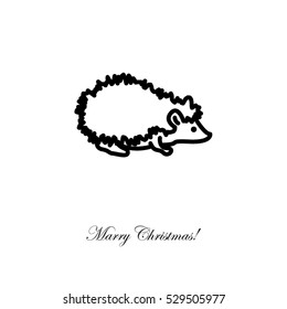 Web line icon. Hedgehog; wild animals