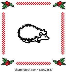 Web line icon. Hedgehog; wild animals