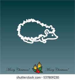 Web line icon. Hedgehog; wild animals
