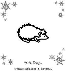 Web line icon. Hedgehog; wild animals