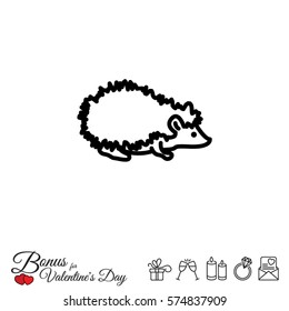 Web line icon. Hedgehog; wild animals