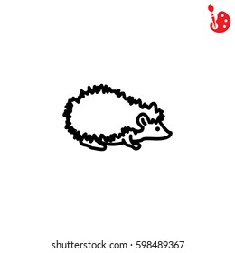 Web line icon. Hedgehog; wild animals