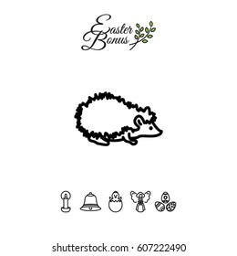 Web line icon. Hedgehog; wild animals