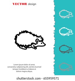 Web line icon. Hedgehog; wild animals