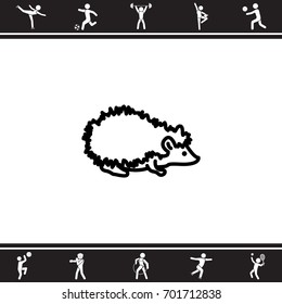 Web line icon. Hedgehog; wild animals