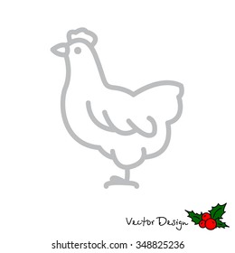 Web line icon. Hen