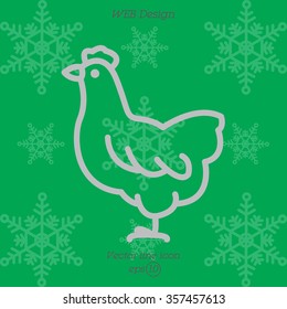 Web line icon. Hen