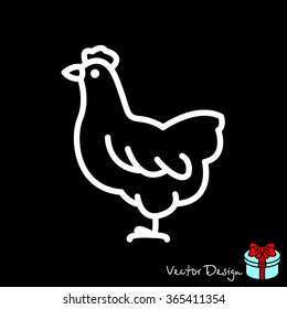 Web line icon. Hen