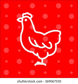 Web line icon. Hen