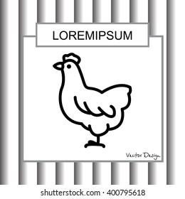 Web line icon. Hen