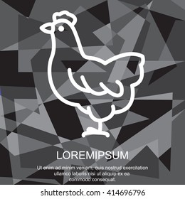 Web line icon. Hen