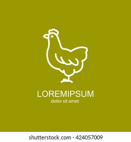 Web line icon. Hen