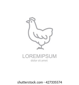 Web line icon. Hen