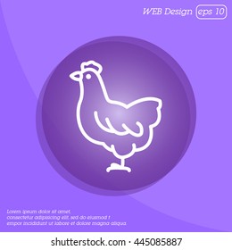 Web line icon. Hen
