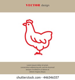 Web line icon. Hen