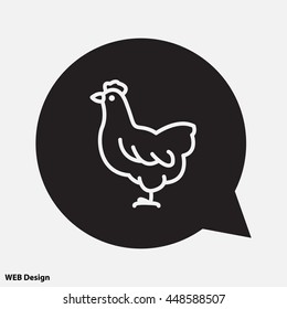 Web line icon. Hen