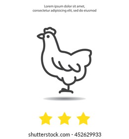 Web line icon. Hen