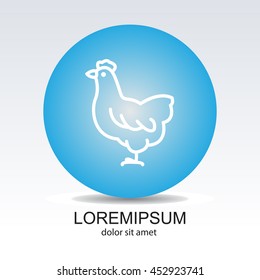 Web line icon. Hen